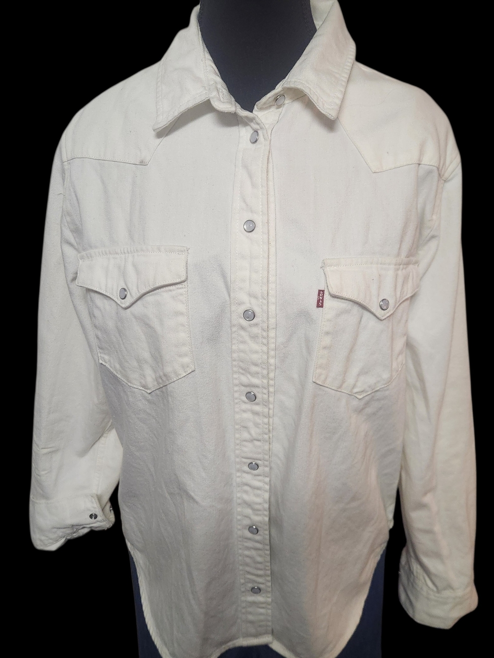 Levi's Off-White Western Snap-Front Shirt Jacket